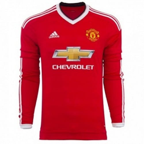 bende onwetendheid bed Manchester United 2015-2016 Home long sleeve, new season football shirt